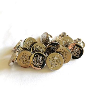 China Factory Price Viable Logo Rack Plating Zinc Alloy denim button metal custom jeans buttons with rivets for jeans for sale