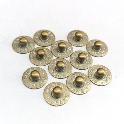 China Various Styles Customized Professional Logo Nickel Free Alloy Copper Stud Rivets For Jeans for sale