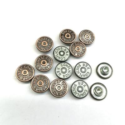 China Custom cheap price logo metal lattice button rivet nickel free, jeans buttons and zinc alloy rivet for sale