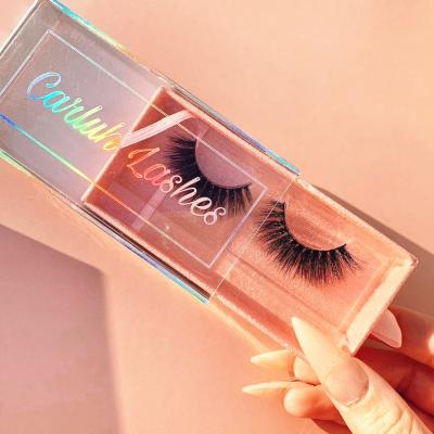 China Natural Lashbox Packaging Lashes3D Mink Wholesale Vendor Eyelash Cases for sale