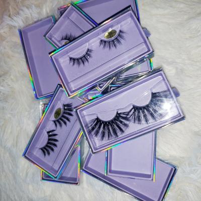 China Custom Mink Eyelash Vendor Customized Boxes Faux Natural Eyelash Packaging for sale