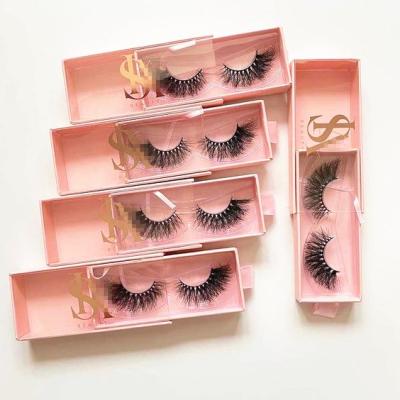 China Custom Made 3D Mink False Eyelash 3D Eyelash Packaging Box Natural Private Label Faux Mink Korean Silk Eye Lash for sale