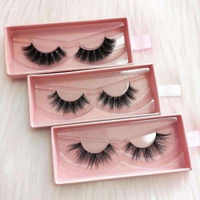 China Natural 3d faux mink lashes high quality silk eyelashes seller with private label packaging box false eyelashes custom volume for sale