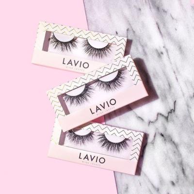 China Wholesale Natural Luxury Eyelash Package Boxes Velvet Paper Customized Logo Private Label Box For Packaging Eyelashes for sale