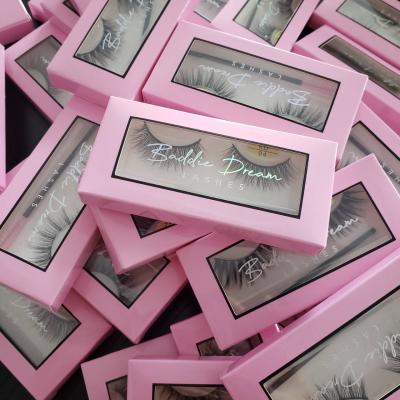 China Full Natural Strip Lashes Box Packaging Eyelash Vendor Customized Boxes for sale