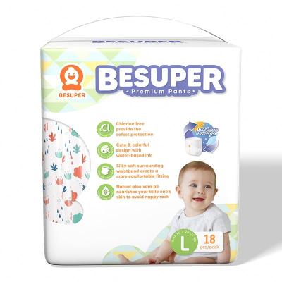 China besuper Premium soft super absorbent OEM disposable baby pull easy ups pants diaper Te koop