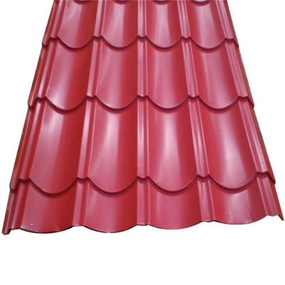 China Building Material Bwg 34/30/28 Red Color Prepainted Corrugated Steel Roofing Sheet /Color Coated Make Contanier Cut Steel Roof Sheet for sale