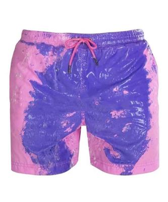 China QUICK DRY Men's Shorts Fashion Beach Water Shorts Quick Dry Casual Discoloration Shorts Thermo Sensitive Swim Trunks for sale