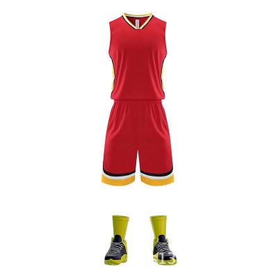 China High Quality Antibacterial Team Jersey Tops Set Custom Logo Polyester Mesh Hip Hop Basketball Tank Tops for sale