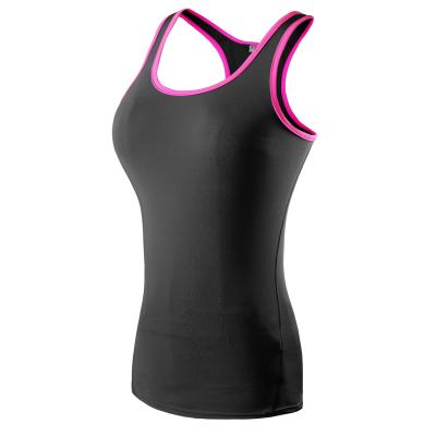 China Breathable Hot Sale Amazon Ladies Sports Invest Girls Yoga Singlet Sleeveless Shirts Beauty Workout Sports Quick Dry Yoga Loose Tank Top for sale