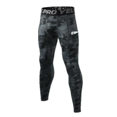 China Running Jogging Gym Compression Pants Men Bodybuilding Sports Gaiters Jogger Breathable Fitness Basketball Tights Men Sports Camouflage Pants for sale