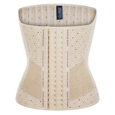 China New Arrivals Body Shaper Women Waist Trainer Breathable Body Shaper Ladies Body Slimming High Waist With Hooks Black Belts Shapewear for sale