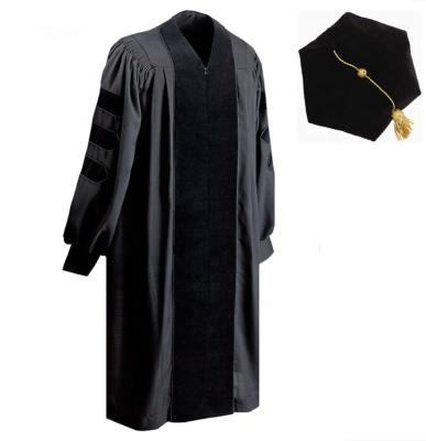 China School PHD Doctoral Gown and Tam for Graduation for sale