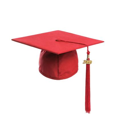 China Wholesale Eco - Friendly Red Graduation Hat And Tassel For Kids for sale