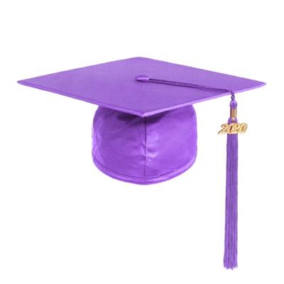 China Best Quality Eco - Friendly Purple Graduation Shiny Hat And Cap With Tassel for sale