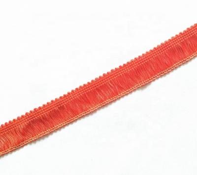 China Decorative Orange Rayon Chainette Pennant Fringe 3cm, manufacturer for sale