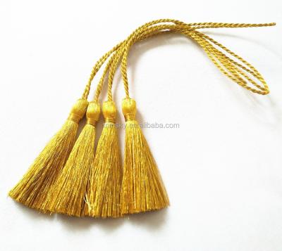 China Small decorative gold tassel for wedding invitation cards, candy boxes, gift packaging for sale