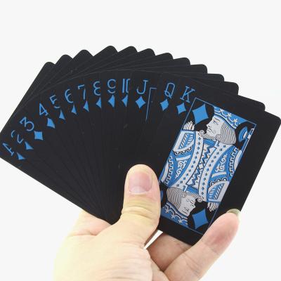 China High Quality Cards Plastic Waterproof Black Creative Gift Durable PVC Poker Styles Poker V011 for sale