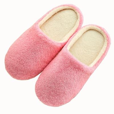 China Fall/Winter Trend Fashion Indoor Floor Shoes Female Slippers Plush Slippers Candy Color Warm Home Shoes D0095-1 for sale