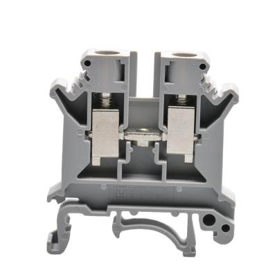 China PA66 UTL Contact UK6N Screw Din Rail Clips Electrical Wire Connectors Screw Terminal Block for sale