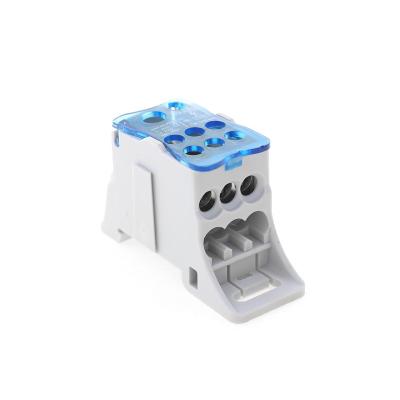 China PA66 JUT11-160 Multiple Positive Distribution Power Distributor Electrical Terminal Block UKK160 Pole 160A 1000V for sale