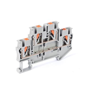 China Connection UTL DIN Rail Mounting Copper Push In PT Contact Spring Lever Terminal Block for sale