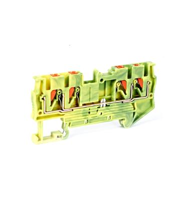 China Din Mounted Electrical Connection PT 2.5 Push In Terminal Block for sale