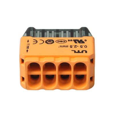 China Original Factory Quick Wiring Compact PA66+Copper Lever Nut Compact Wire Driver Splicing Connector for sale