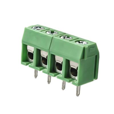 China Wire Connecting PA66 Green Pitch 5.0mm / 5.08mm Wire Connectors Board Terminal Block For PCB Board for sale