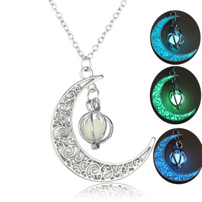 China Punk Restock Pendants Christmas Ornaments Luminous Stone Hip Hopt Hang Moon Gemstone Pendants for sale