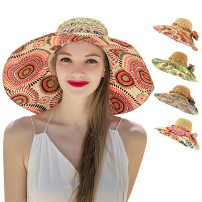 China Factory Sale Various Character Big Wide Brim Straw Hats For Women for sale