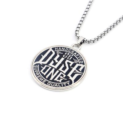 China Hiphop OEM All-match DYSG Disc Pendant Men's Fashion Jewelry Chains Necklaces for sale