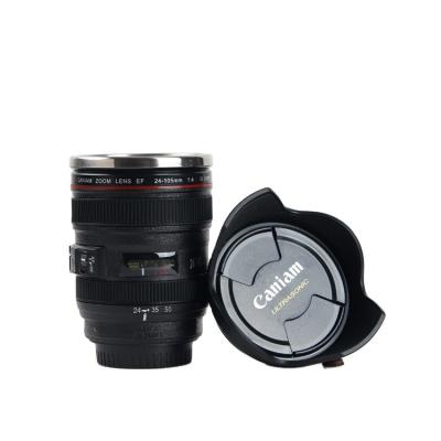 China Factory Stocked Classic Innovative Classic Camera Lens Hot Coffee Mug With Lid for sale