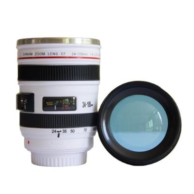 China Factory New Arrival Wholesale Double Mug Wall Stainless Steel 24-105mm Coffee Camera Lens Mug Stocked Mug for sale