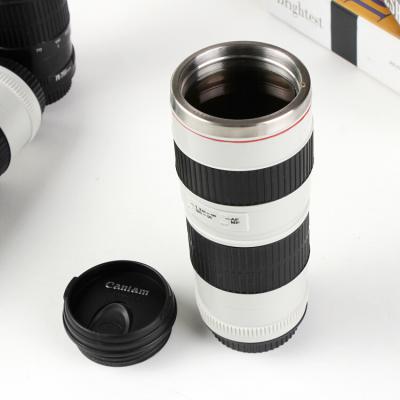 China Wholesale Viable 70-200mm Camera Lens Shape Insulated Custom Stainless Steel Coffee Cup Tumblers for sale