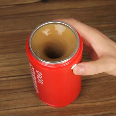 China Sustainable Coke Box Designed Battery Operated Automatic Magnetic Coffee Self Stirring Cup Mug Customized for sale