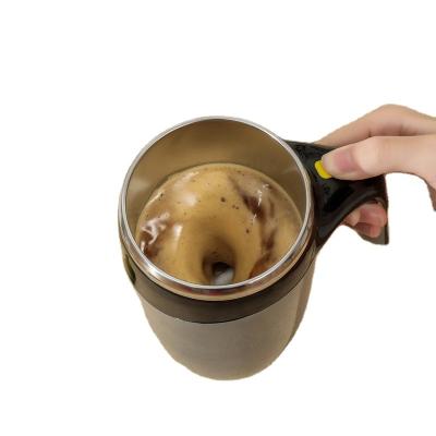 China Viable Factory Wholesale Self Stirring Stainless Steel Coffee Mug Cup Electric Magnetic Automatic Stirring Mug for sale