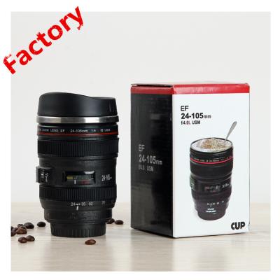 China Mug For Coffee Stainless Steel Camera Lens Coffee Thermos Mug Caniam Mug for sale