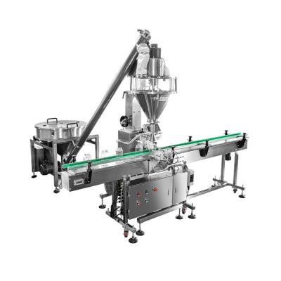 China Automatic Food Spices Milk Powder Bottle Packing Machine For Salt Production Line With Auger Filler for sale