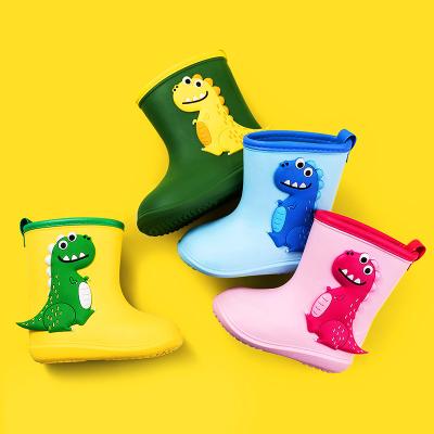 China New Waterproof Toddler Kids Children Rain Boots Boys Girls Baby Cartoon Animals Waterproof Non-slip Rubber Boots Shoes for sale