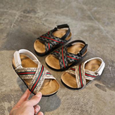 China Other new 2022 summer brand shoes fashion outdoor children boy cork fisherman sandal girl baby non-slip Korean beach shoes tide shoe for sale