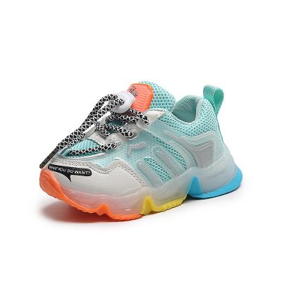 China Other 2022New Kids Shoes Boys Girls LED Sports Running Shoes Baby Luminous Lights Shape Sneakers Toddler Children With Light Sneakers for sale