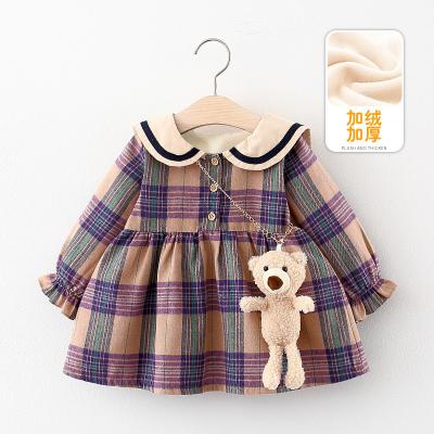 China Wholesale Anti-wrinkle Autumn Baby Girls Clothes Plaid 2021 baby fashion clothes cute birthday dresses for baby girl dress for sale