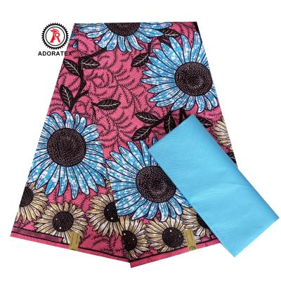 China Best Selling Anti-Static Combination African Ankara Fabric Wax Print Fabric Polyester Fabric for sale