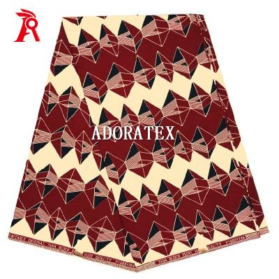 China Hot Sale African Printing Polyester Fabric Shrink-Resistant Double Side Printed Wax Fabric for sale