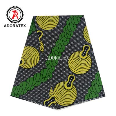 China Shrink-Resistant African Real Wax Prints Fabric Cotton Wax Fabric Plain Real Wax Fabric for sale