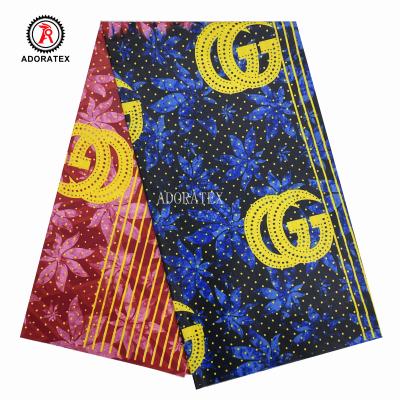 China Adoratex Fashion African Fabric Tie Dye Wax Print Fabric Anti-Static Stock for sale