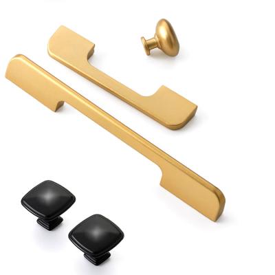 China Modern Feature Classic Chrome Office Cabinet Kitchen Furniture Handles Wardrobe Metal Brass Pull Handles for sale