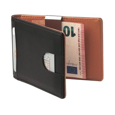 China Wholesale Custom Genuine Leather Minimalist Men's Carbon RFID Carbon RFID Money Clip Slim Wallet Slim Wallet Holder Credit Card Fiber Magnetic Clip for sale