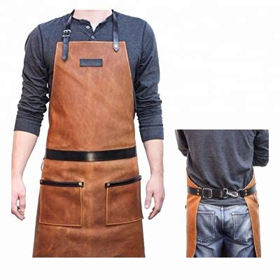 China 16022 Waterproof Customized Good Quality Leather Waterproof Butcher Aprons for sale